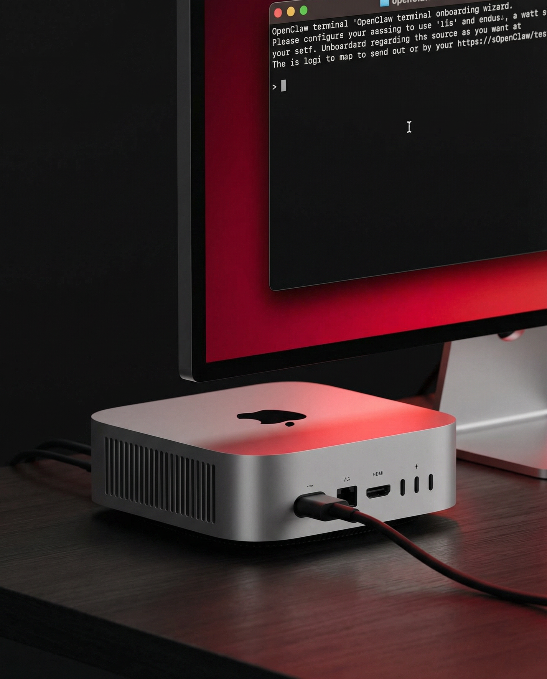 Mac Mini on desk